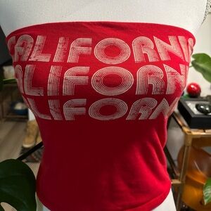 California Edgy Strapless Tank Top